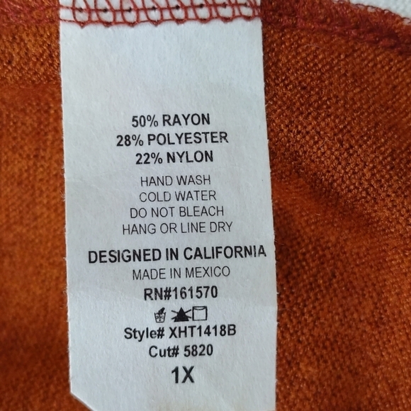 Haptics by Holly Harper Women's color Block Soft Sweater Size 1X NWOT - Picture 8 of 8